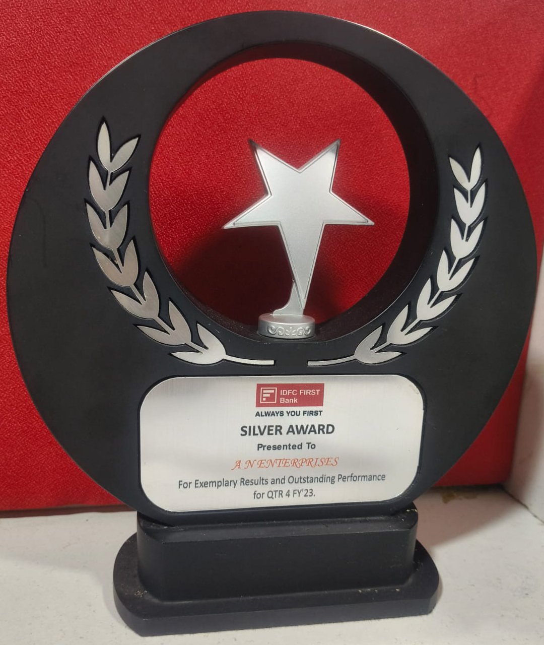 IDFC First Bank — Silver Award for 4th Quarter of FY'23